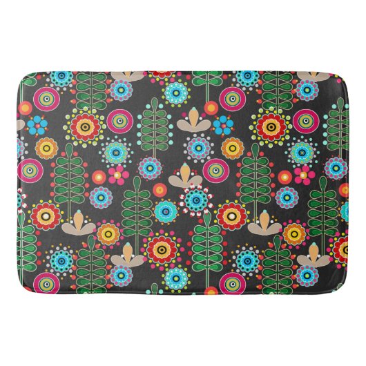 Tapis De Bain Rétro, Flower Patch (Devant)