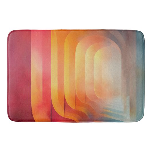 Tapis De Bain Retro Glow Arches – Abstract Mid-Century (Devant)