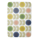 Tapis De Bain Retro Groovy Summer Flowers Stems (devant Vertical)
