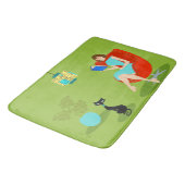 Tapis De Bain Retro Lecture Femme Bath Mat (Angle)