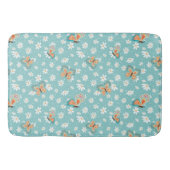Tapis De Bain RETRO les années 70 Hippy Daisy Mod Papillon Aqua  (Devant)