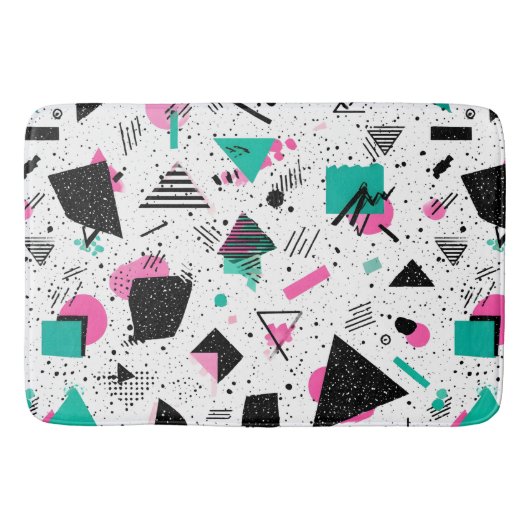 Tapis De Bain Retro Memphis Geometric Pattern (Devant)