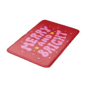Tapis De Bain Retro Merry et Bright Holiday Design (Angle)