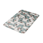 Tapis De Bain Retro Mid Century Modern Cosmic Abstract Pattern (Angle)