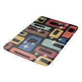 Tapis De Bain Retro Mid-Century Moderne Abstrait (Angle)