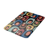 Tapis De Bain Retro Mid-Century Moderne Abstrait (Angle)