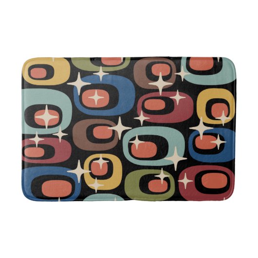 Tapis De Bain Retro Mid-Century Moderne Abstrait (Devant)