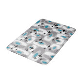 Tapis De Bain Retro Mid-Century moderne Cosmique Abstrait Motif (Angle)