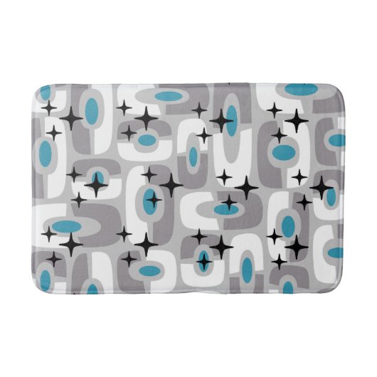 Tapis De Bain Retro Mid-Century moderne Cosmique Abstrait Motif (Devant)