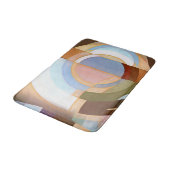 Tapis De Bain Retro Mod Brown et Blue Grapic Circle Pattern (Angle)