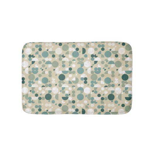 Tapis De Bain Rétro motif abstrait (Devant)