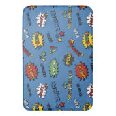 Tapis De Bain Rétro motif d'enfants de super héros (devant Vertical)