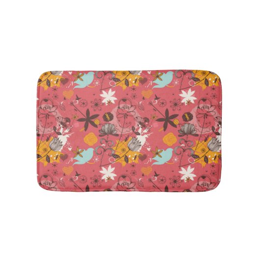 Tapis De Bain Rétro motif floral 4 (Devant)
