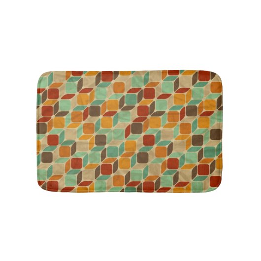 Tapis De Bain Rétro motif géométrique 4 (Devant)