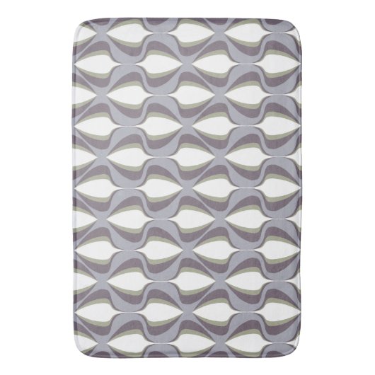 Tapis De Bain Retro Ogee  Grey (devant Vertical)