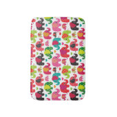 Tapis De Bain rétro papier peint de motif d'enfants d'éléphant (Devant (Vertical))