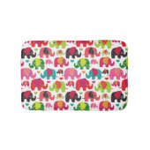Tapis De Bain rétro papier peint de motif d'enfants d'éléphant (Devant)