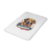 Tapis De Bain Retro Patriotic Golden Retriever Engraving Tee 4 (Angle)