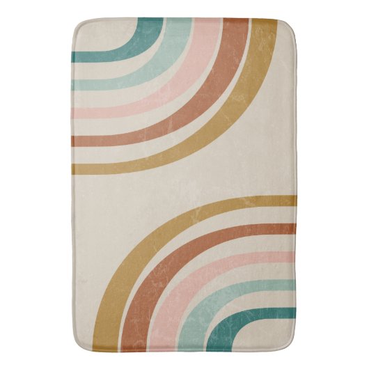 Tapis De Bain Retro Rainbow Bath Mat (devant Vertical)