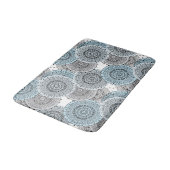 Tapis De Bain Rétro, rétro motif, bleu et gris, élégant (Angle)