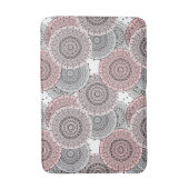 Tapis De Bain Rétro, rétro motif, bleu et rose, élégant (Devant (Vertical))