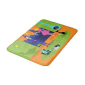 Tapis De Bain Rétro Romantique Soirée Couple Mat (Angle)