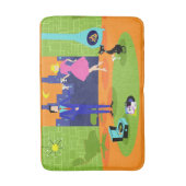 Tapis De Bain Rétro Romantique Soirée Couple Mat (Devant (Vertical))