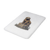 Tapis De Bain Retro Sloth Engraving Wildlife Shirt (3) (Angle)