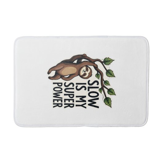 Tapis De Bain Retro Sloth Quote Shirt Funny Slow Life Vintage Te (Devant)