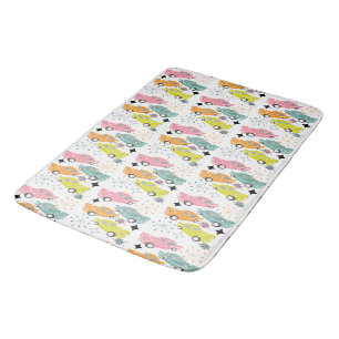 Tapis De Bain Retro Starburst atomique moderne voiture du milieu