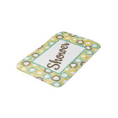 Tapis De Bain Retro-Style Circle Pattern Customizable (Angle)