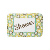 Tapis De Bain Retro-Style Circle Pattern Customizable (Devant)
