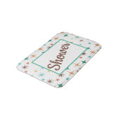 Tapis De Bain Retro-Style Stars Pattern Bath Mat (Angle)