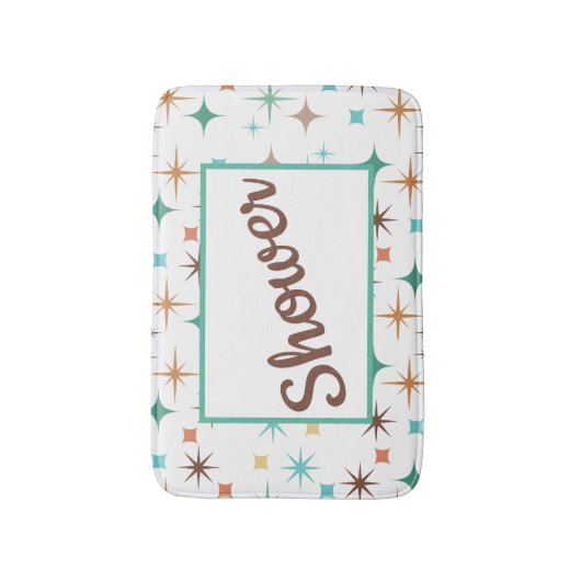 Tapis De Bain Retro-Style Stars Pattern Bath Mat (Devant (Vertical))
