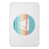 Tapis De Bain Retro Sunset Effet Perdu + Voilier (devant Vertical)