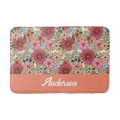 Tapis De Bain Retro Super Floral Daisy Boho (Devant)