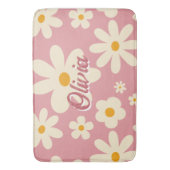 Tapis De Bain Retro super marguerite boho désert rose (devant Vertical)