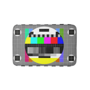Tapis De Bain Retro TV pas d'illustration de signal.