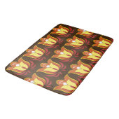 Tapis De Bain Rétros les années 70 fleurs super (Angle)