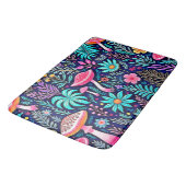 Tapis De Bain Rêve de forêt de champignons psychédélique néon (Angle)