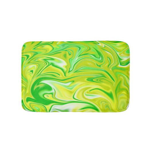 Tapis De Bain "Rêve minty : Les perles douces du marbre vert" (Devant)