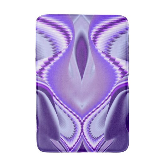 Tapis De Bain Rêves arc-en-ciel à fleurs violettes (Devant (Vertical))