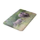 Tapis De Bain Rhino, mère et bébé (Angle)