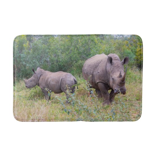 Tapis De Bain Rhino, mère et bébé (Devant)