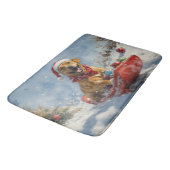 Tapis De Bain Rhodesian Ridgeback Dog dans Sledge Noël (Angle)