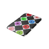 Tapis De Bain Rhomboïde noir marron foncé (Angle)