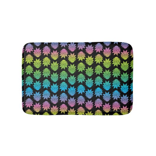 Tapis De Bain RICK ET MORTY™ | Rainbow Rick Head motif (Devant)