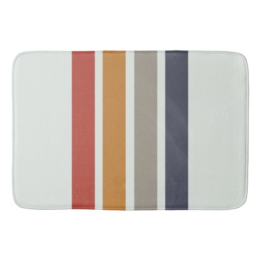 Tapis De Bain Rideau de douche classique à rayures rétro (Devant)