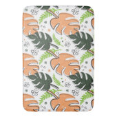 Tapis De Bain rideau de douche tropicale feuille (devant Vertical)