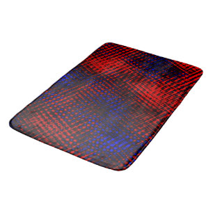 Tapis De Bain Riscos vermelhos cruzados e fundo azul ?